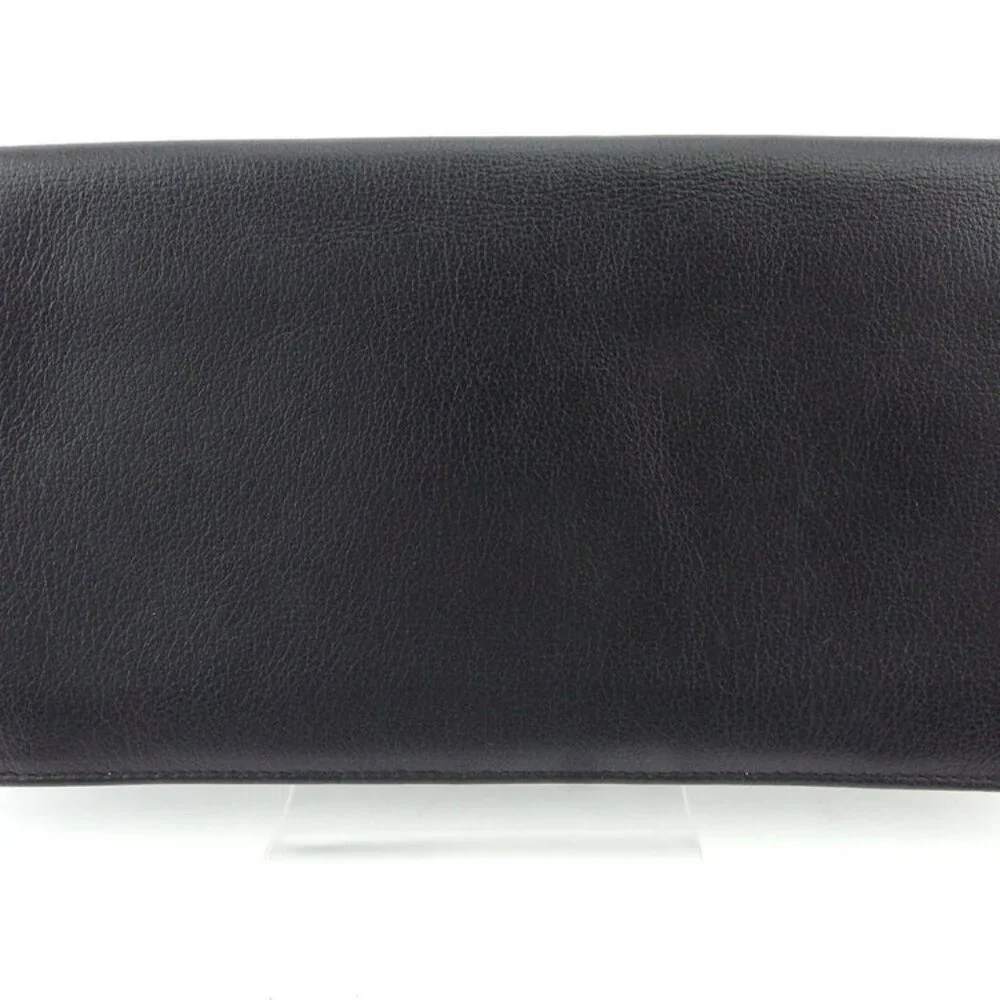 Dior Long Wallet logo leather Auth used E1624